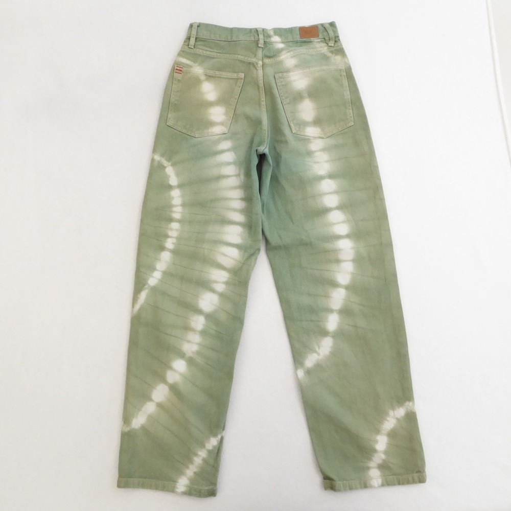 BDG Urban Outfitters Women High Rise Baggy Tie Dye Jean Green Size 27 Denim Y2K - Picture 3 of 10